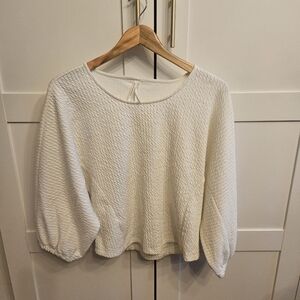 Anthropologie Cream Batwing Shirt